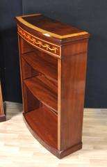 Pair of Regency Style Open Bookcases Mahogany Adjustable Shelving