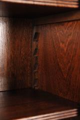 English Sheraton Style Open Breakfront Bookcase