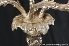 English Silver Plate Rococo Candelabra George II Style