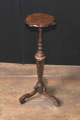Antique William and Mary Walnut Pedestal Stand Table, 1860