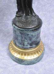 Pair of French Bronze Cherub Candelabras Signed Moreau