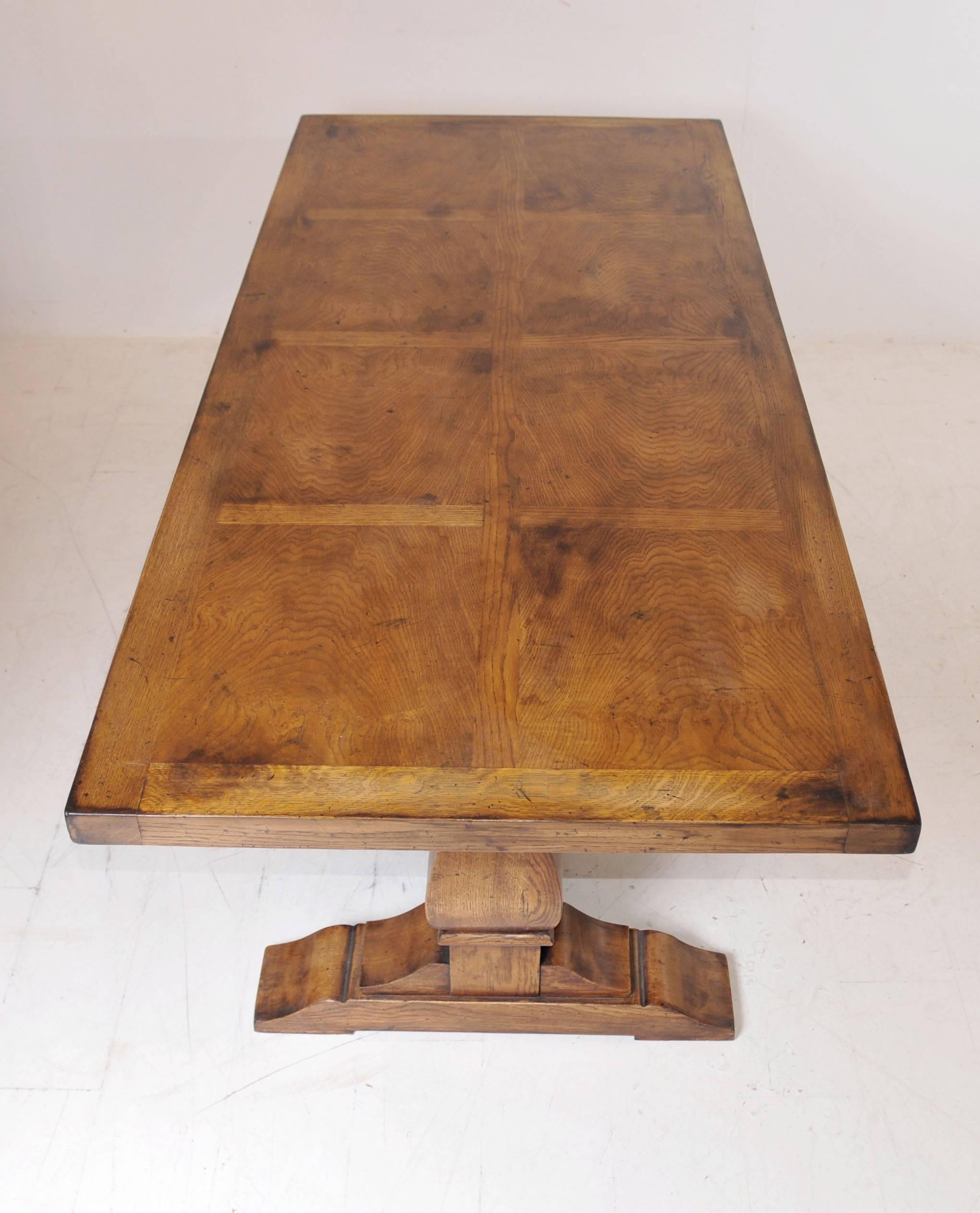 English Farmhouse Oak Refectory Table Trestle Tables For Sale 2
