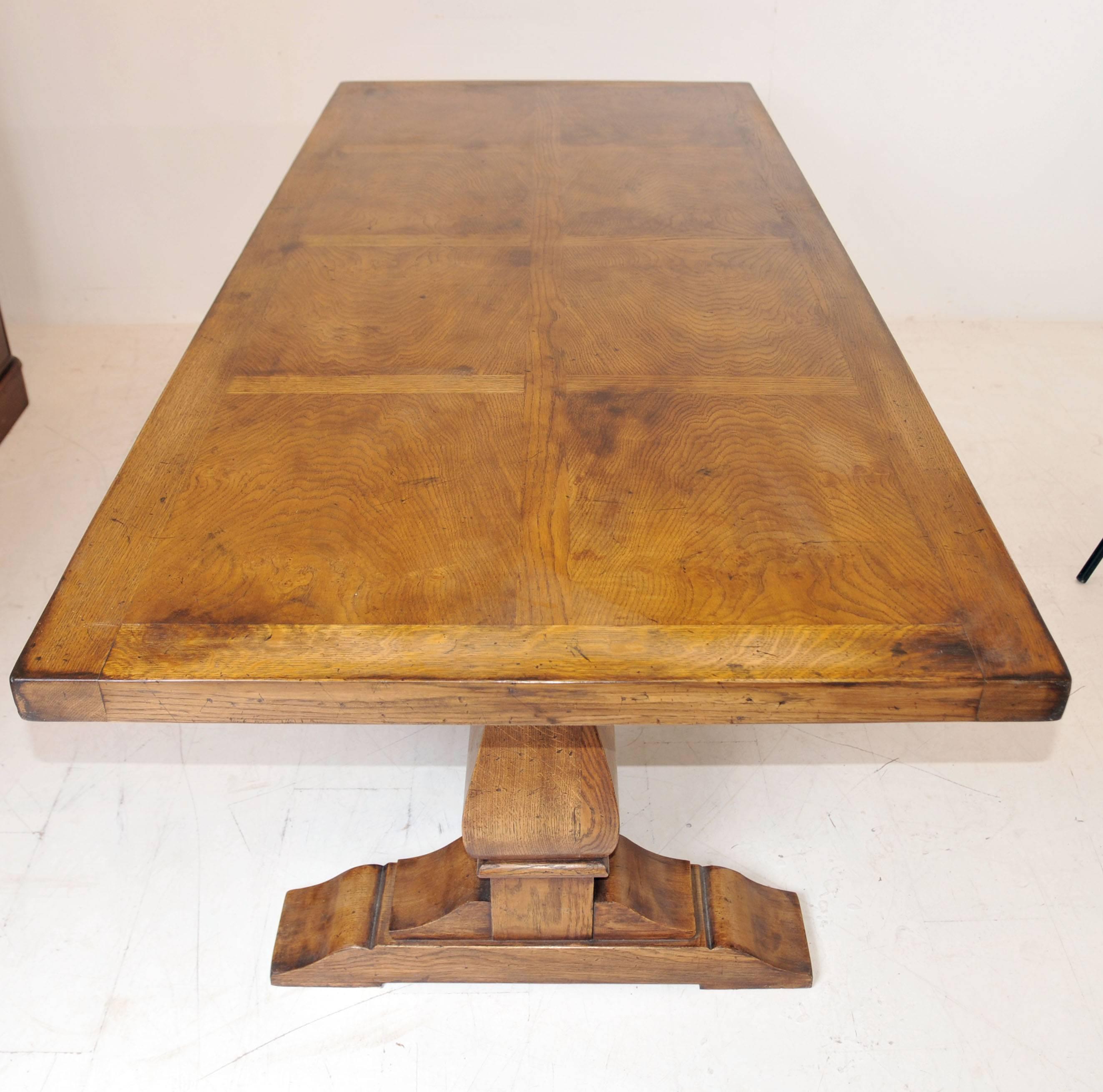 English Farmhouse Oak Refectory Table Trestle Tables For Sale 4