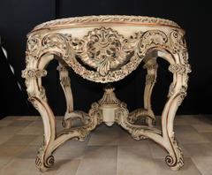 Louis XVI Style Painted Round Centre Dining Table Center