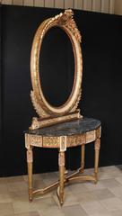 French Empire Style Console Table and Mirror Set Tables Interiors