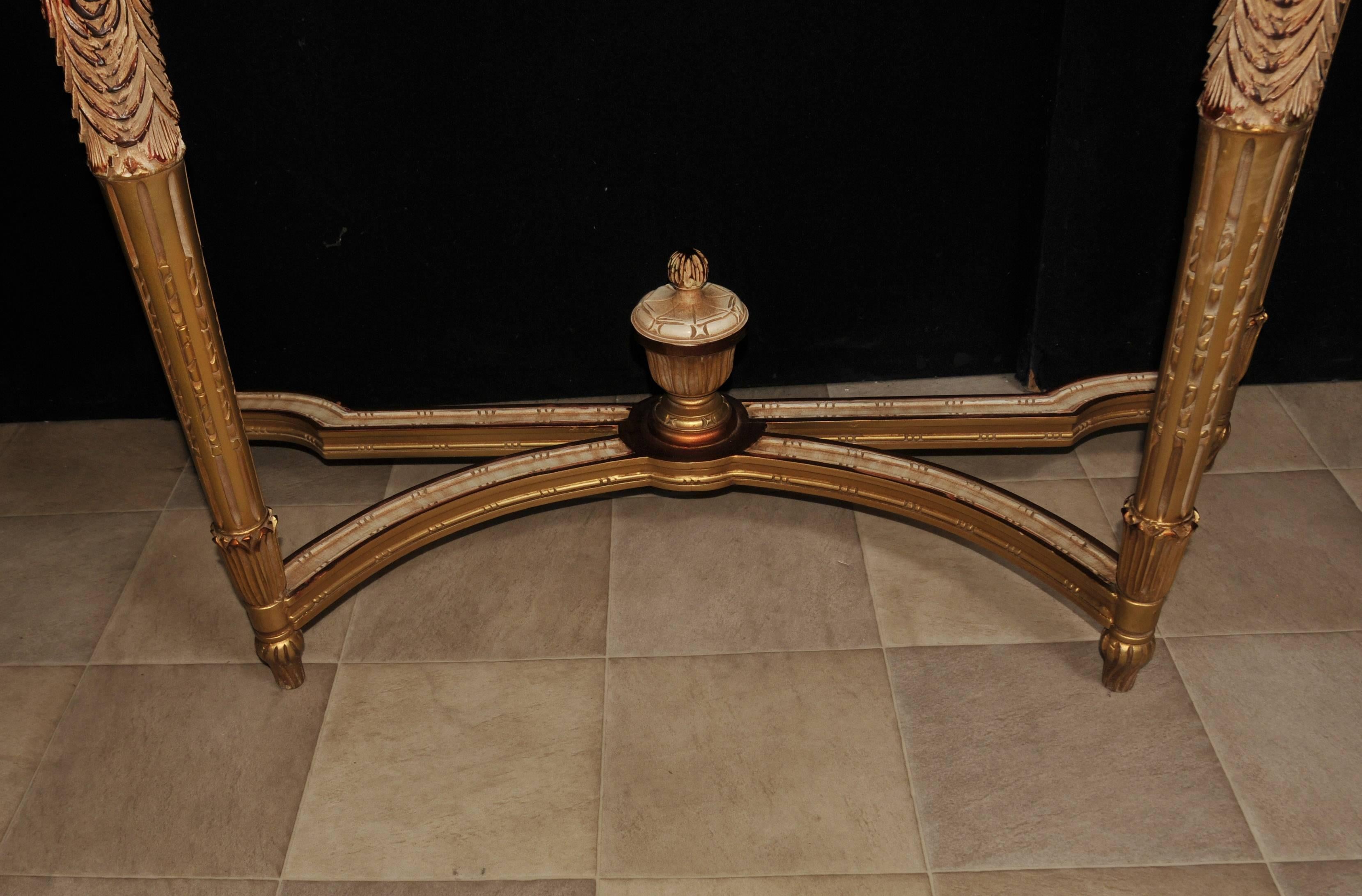 French Empire Style Console Table and Mirror Set Tables Interiors For Sale 4
