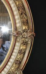 Louis XVI Style Painted Console Table and Mirror Set Rococo Furniture