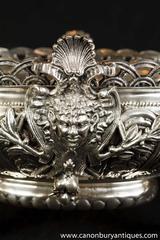 Sheffield Silver Plate Cherub Satyr Dish Planter Bowl