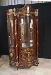 French Louis XVI Style Display Cabinet Bijouterie Painted Cabinets