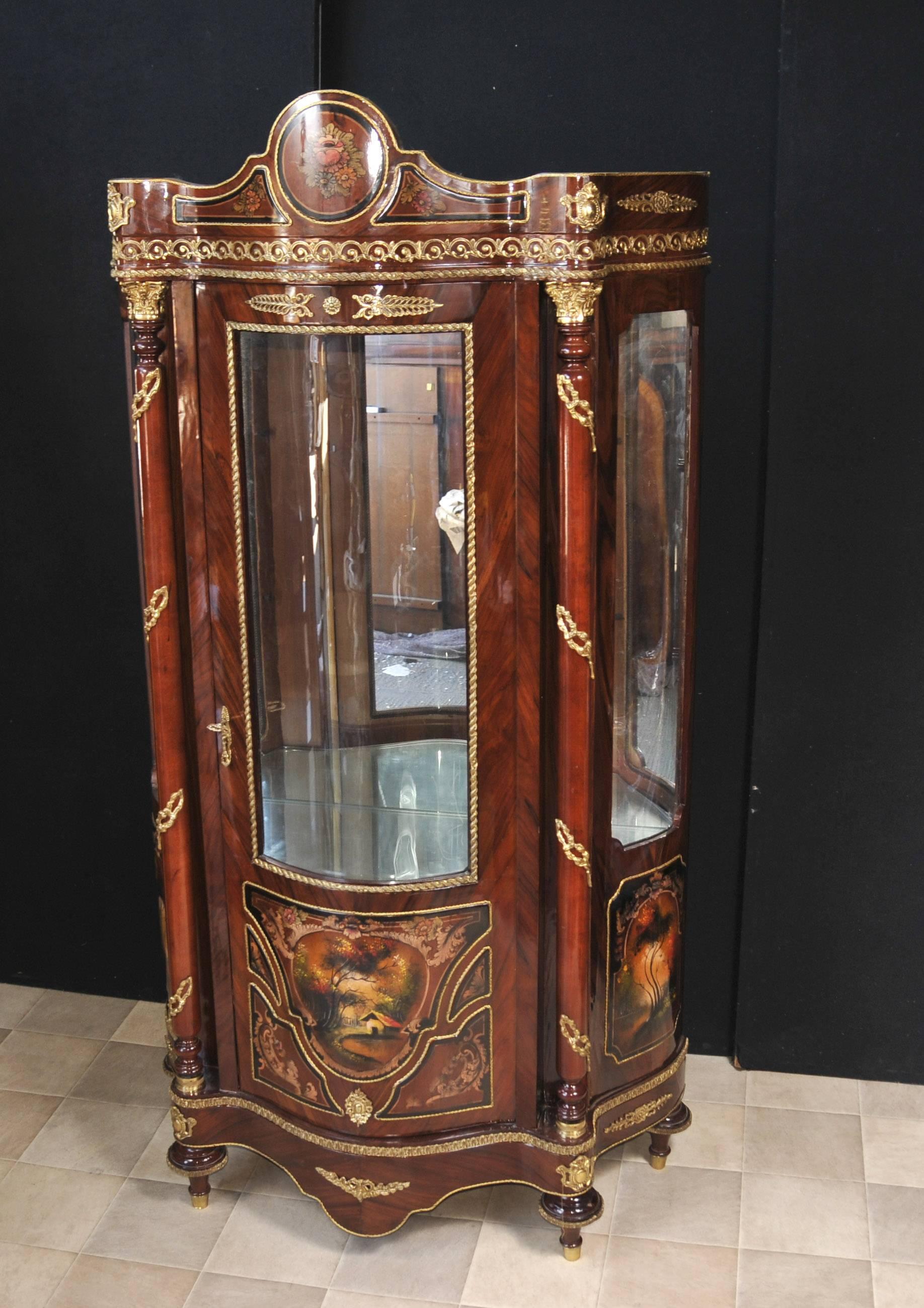 French Louis XVI Style Display Cabinet Bijouterie Painted Cabinets For Sale 3