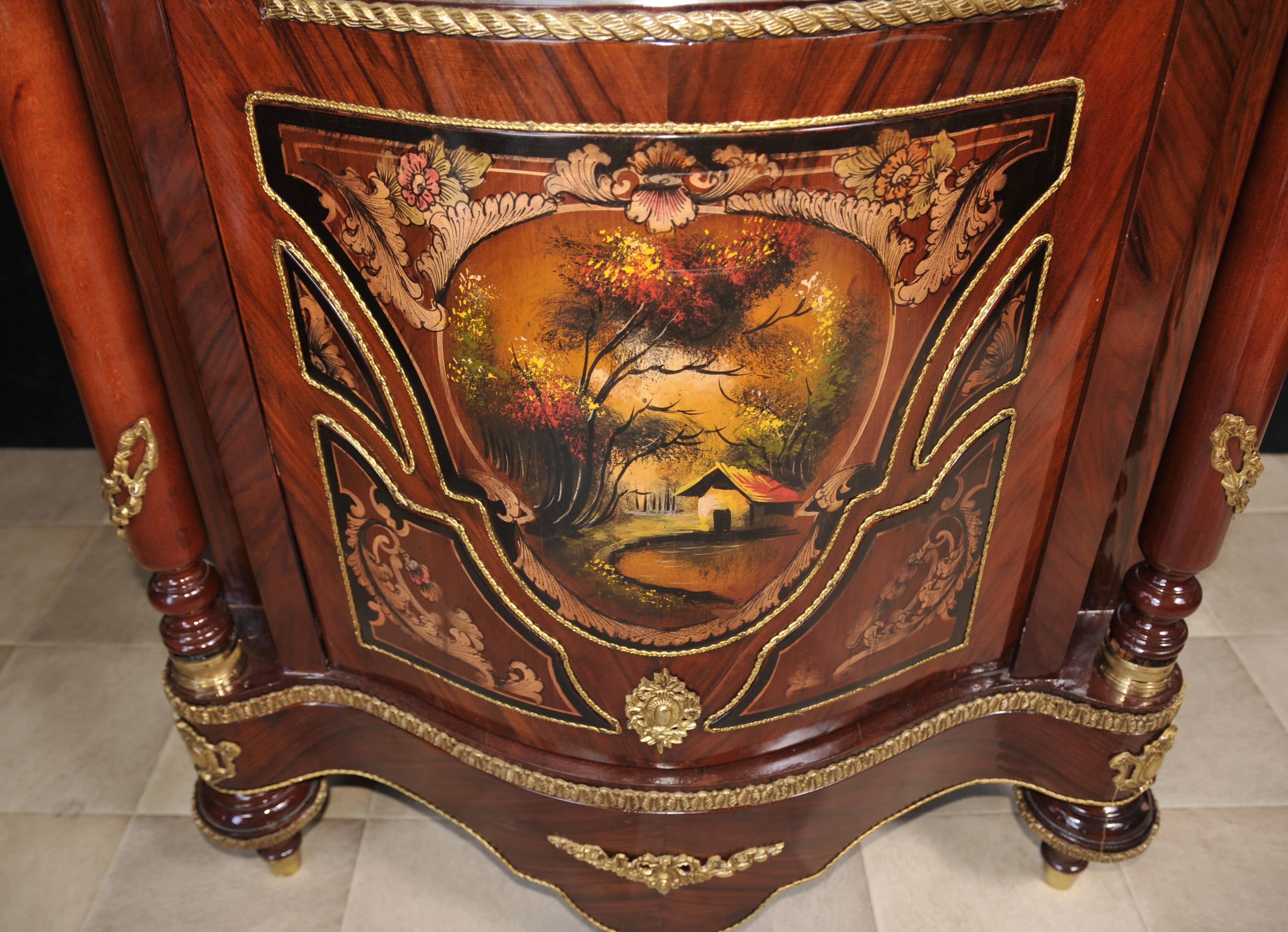 French Louis XVI Style Display Cabinet Bijouterie Painted Cabinets For Sale 5