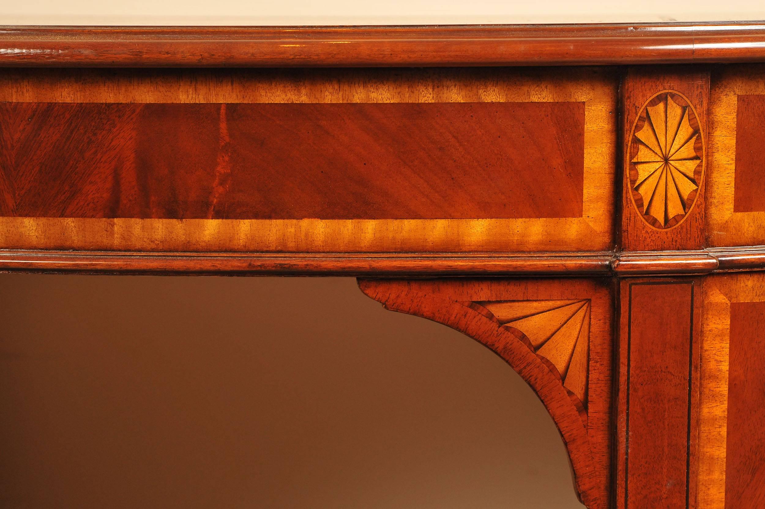 Contemporary Regency Style Mahogany Kidney Desk Furniture For Sale