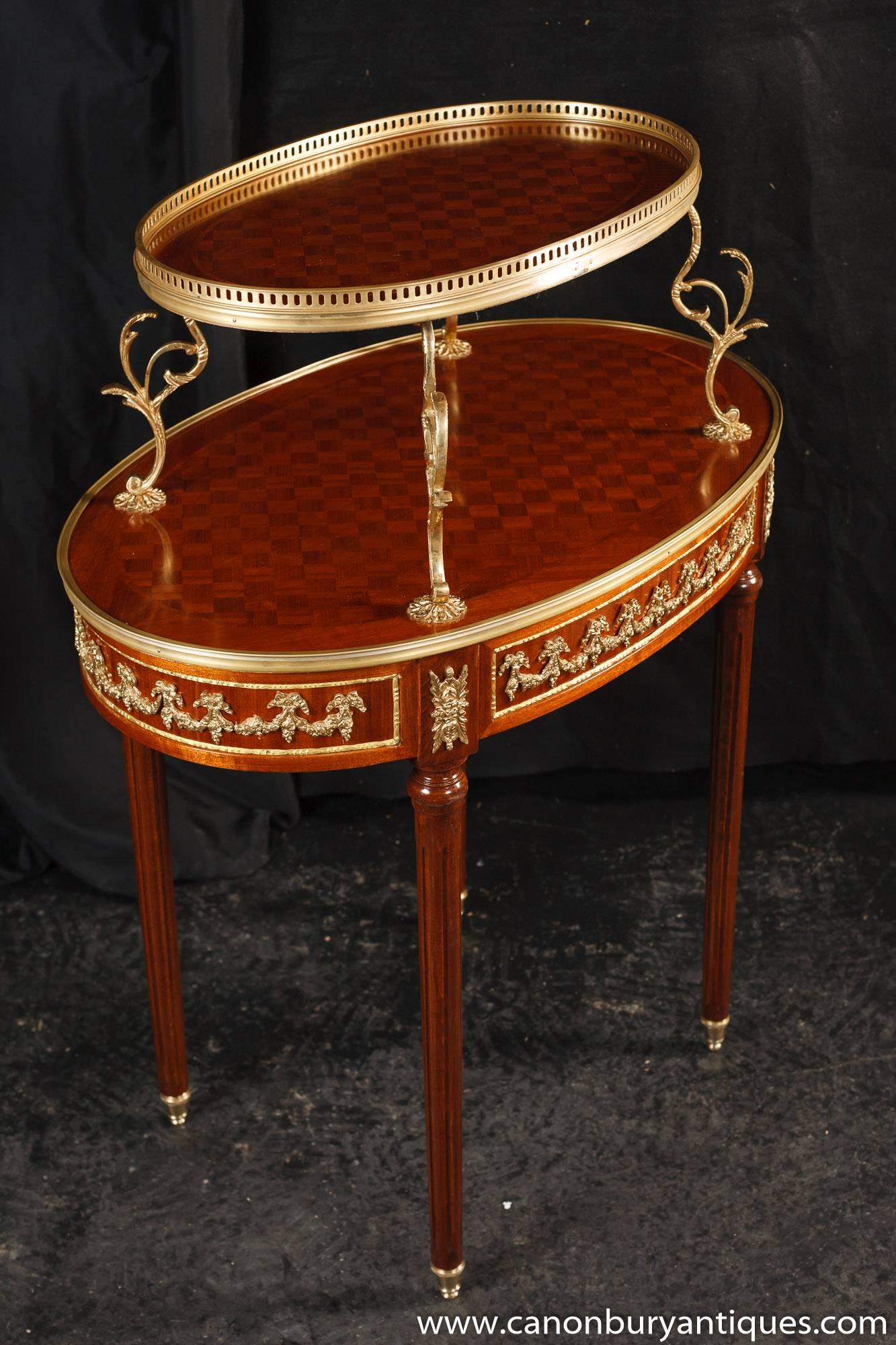 French Empire Style Etagere Side Table Tiered Pastry Table For Sale 2