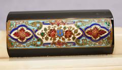 French Antique Art Deco Mantle Clock Cloisonné Garniture Set