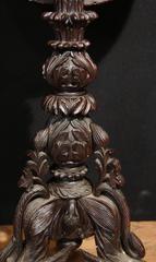 Antique Hand-Carved Burmese Side Table Dragon Base, 1860