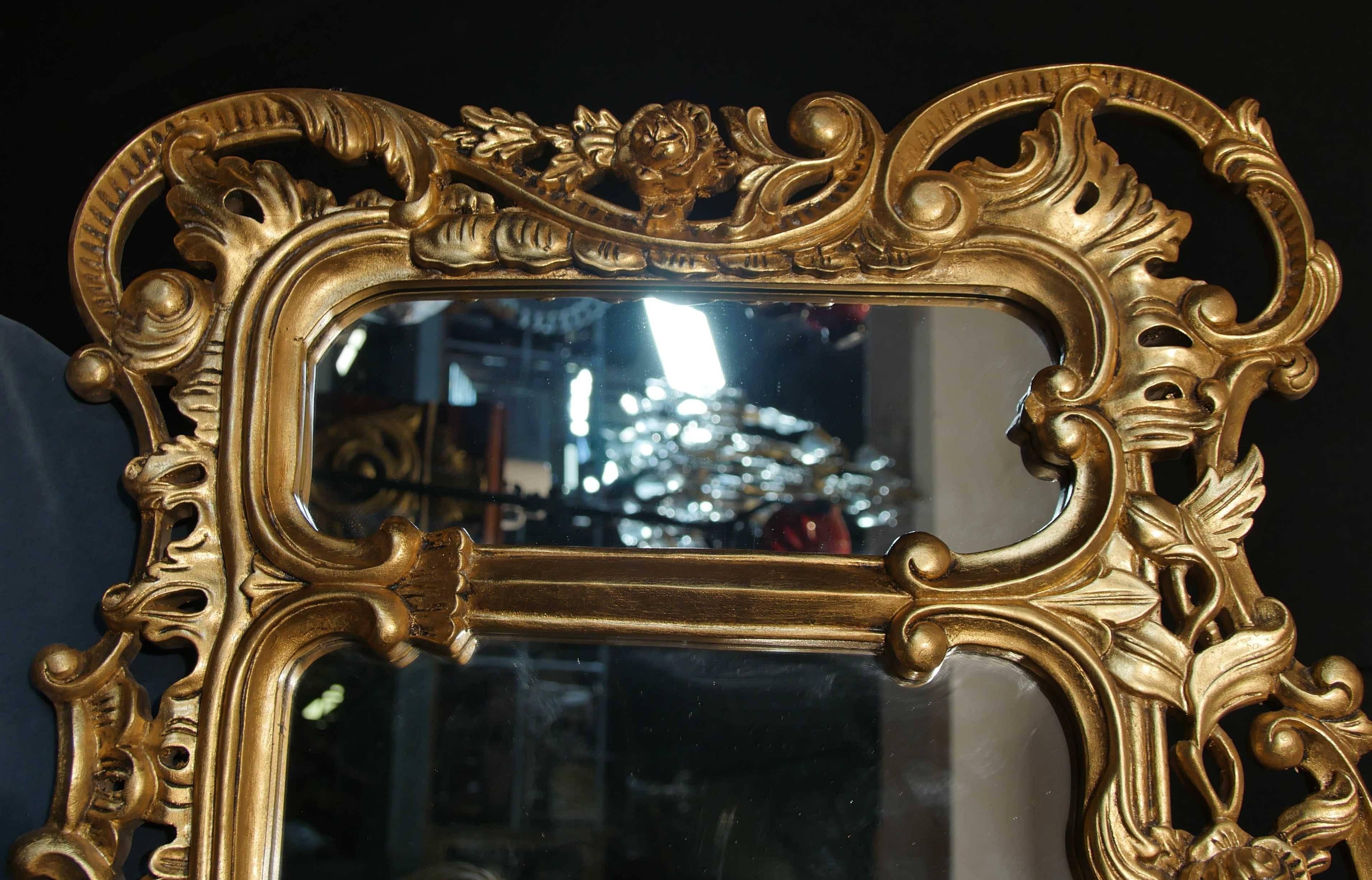 English Chippendale Gilt Mantle Mirror Rococo Landscape Mirrors For Sale 4
