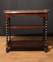 Antique Regency Whatnot Table Sideboard Rosewood Candy Twist Legs