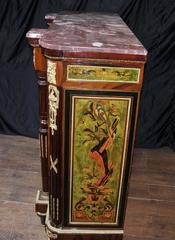 French Painted Empire Cabinet Chest Credenza Vernis Martin