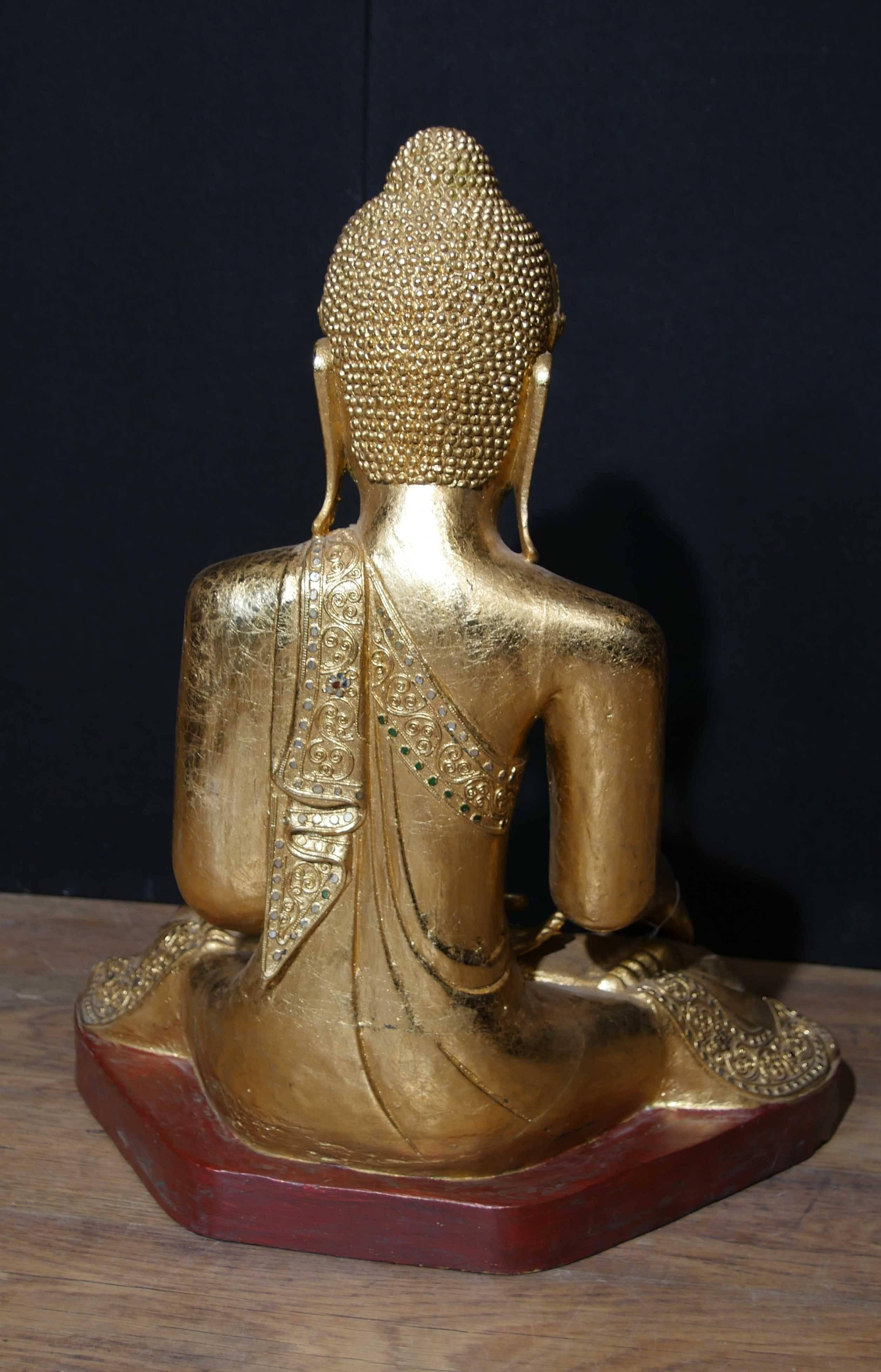 Antique Burmese Buddha Statue Buddhism Meditation Pose Dhyanasana  For Sale 1
