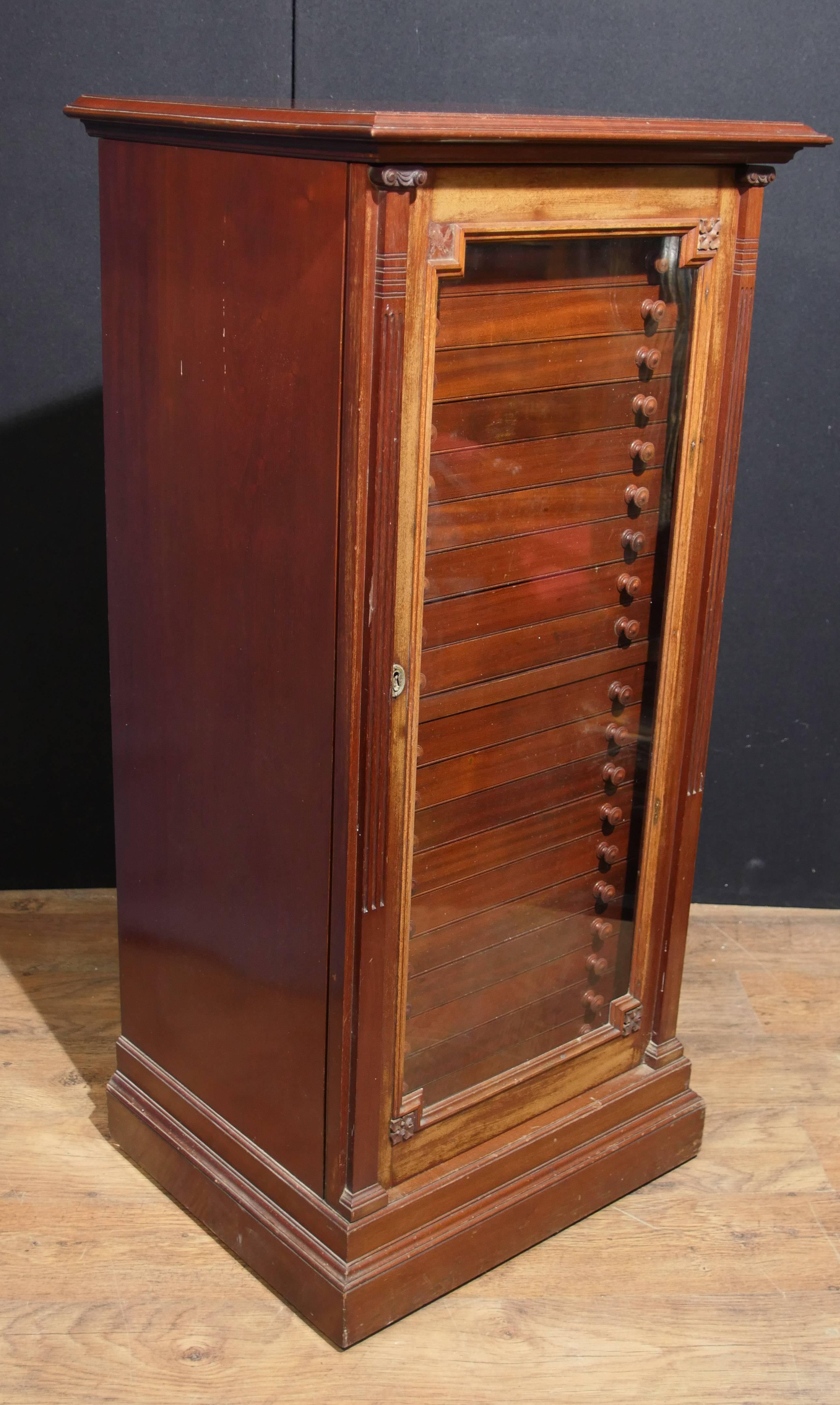 Antique Victorian Walnut Specimen Cabinet Chest Interiors Salvage For Sale 2