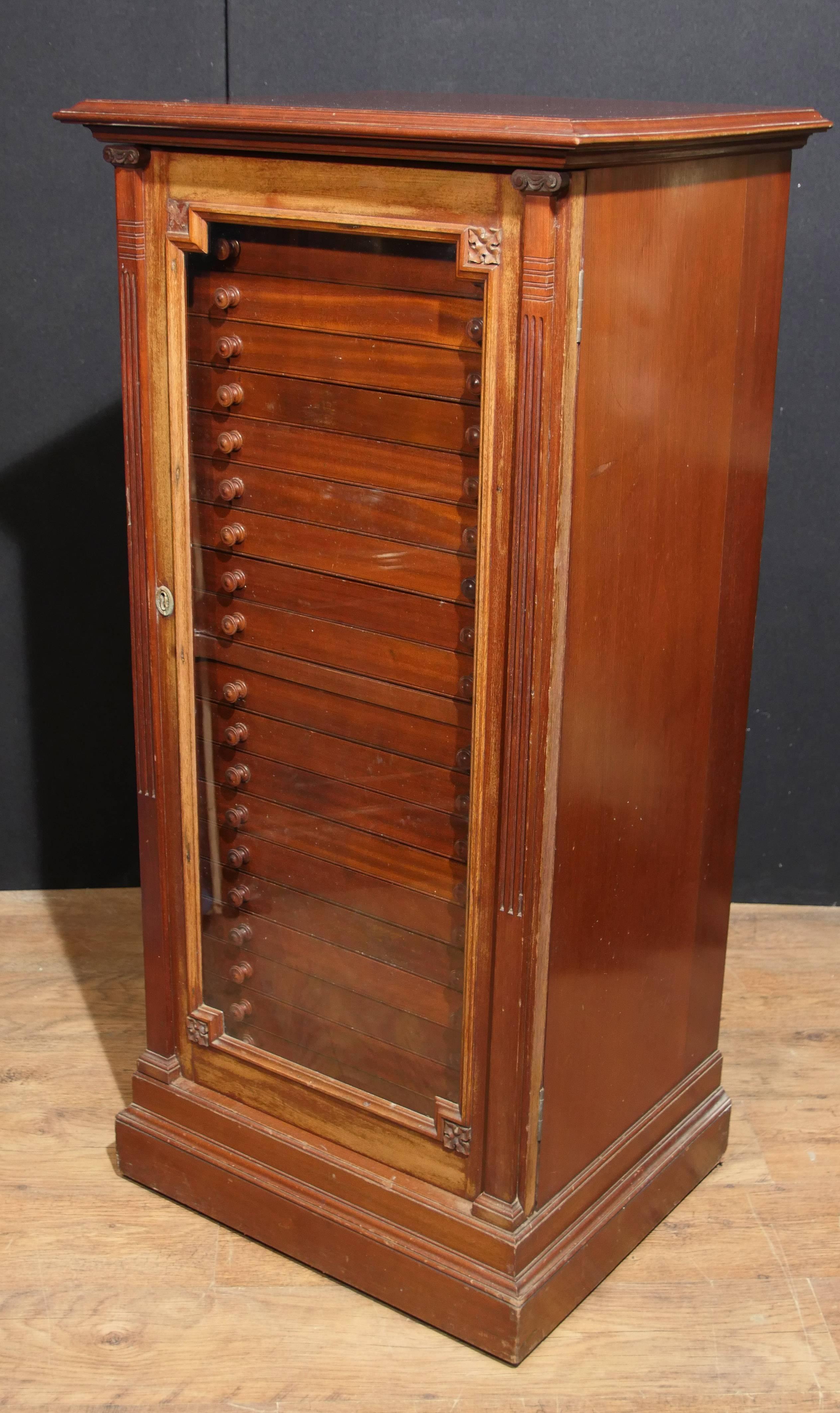 Antique Victorian Walnut Specimen Cabinet Chest Interiors Salvage For Sale 4