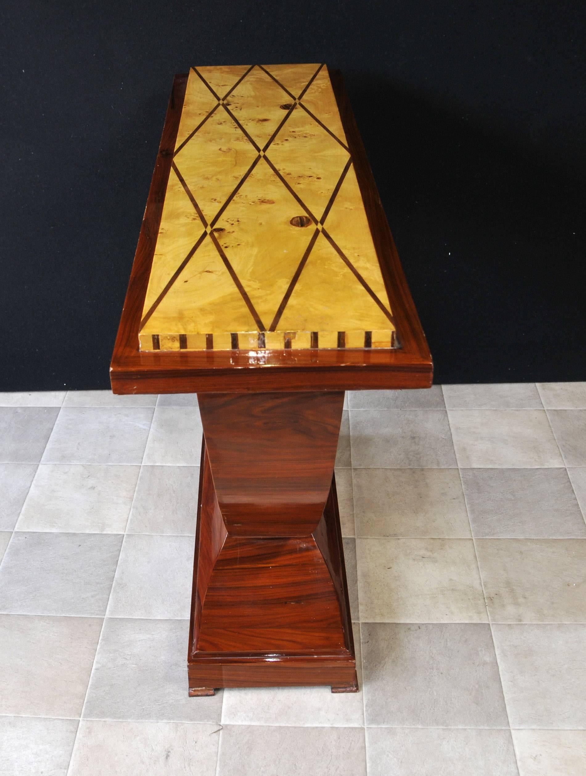 Art Deco Style Ogee Rosewood Console Table Hall For Sale 3