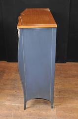 Pair of French Art Nouveau Style Painted Cabinets Fleur De Lys