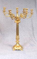 Pair Gilt Classic Candelabras Paul Storr Style