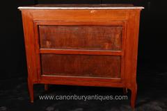 Pair of French Empire Style Cabinets Commodes Chests on Stands Inlay