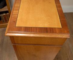 Pair of Satinwood Regency Style Low Open Bookcases Open Front