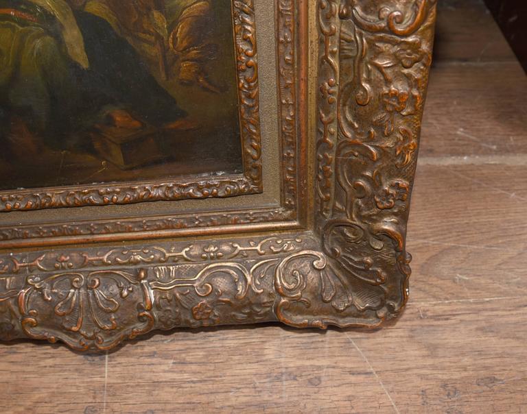 19th Century Antique Dutch Oil Painting Family Portrait For Sale at 1stDibs