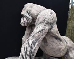 Giant Lifesize Stone Gorilla Garden Statue Monkey Ape Art