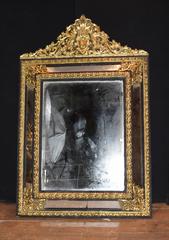 Antique French Rococo Cushion Mirror Gilt Pier Mirror