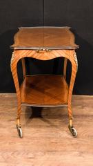 French Empire Kingwood Butlers Trolley Side Table Stand