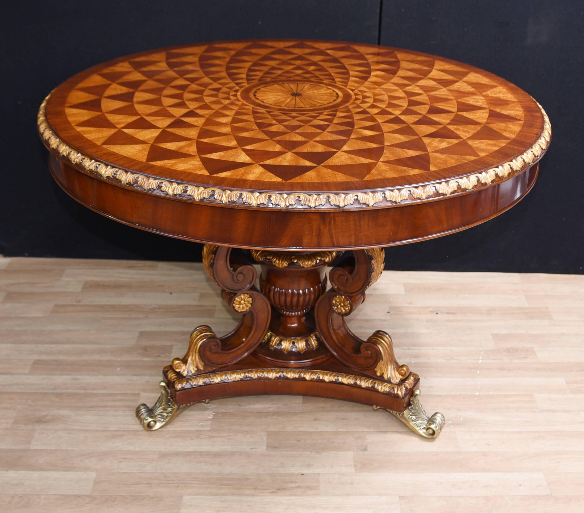 Late 20th Century English Regency Style Spyrograph Centre Table For Sale