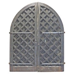 Antique Pair of Large Oak Medieval Style Doors