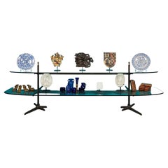 Used Reclaimed Tiered Glass Shop Display Stand