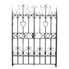 Pair of Heavy Wrought Iron Garden Gates