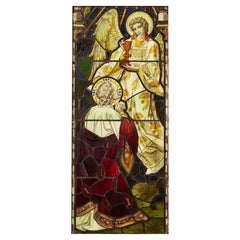 Grande vetrata ecclesiastica del 19° secolo