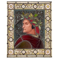 Antica vetrata raffigurante Dante