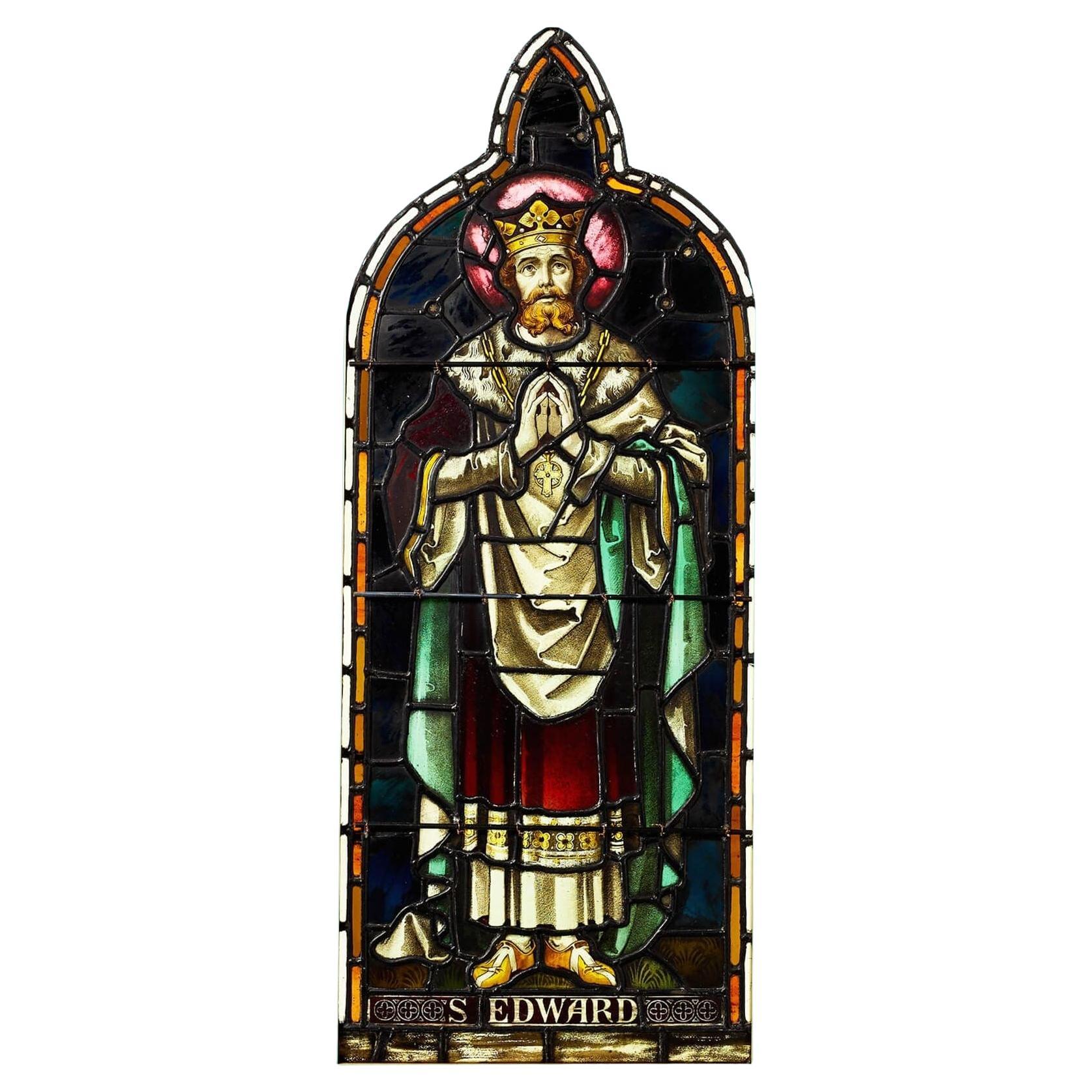 Antique The Window of St Edward (vitrail)