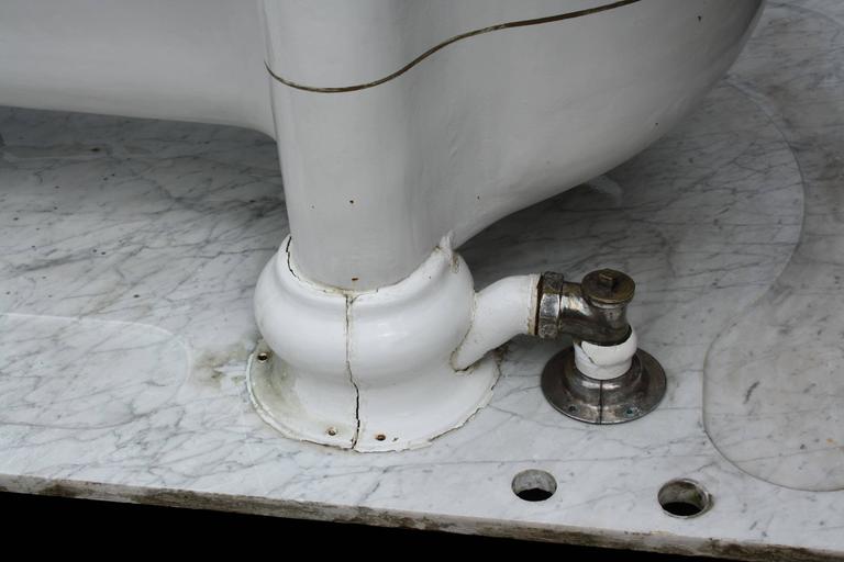 Royal Doulton Canopy / Shower Bath with Marble Base at 1stDibs royal