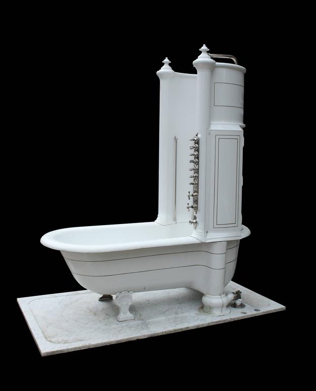Royal Doulton Canopy / Shower Bath with Marble Base at 1stDibs royal