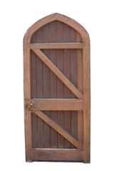 Late 19th Century Arched Oak Exterior Door