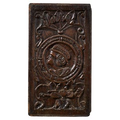 Handcarved 16th Century Romayne-Type Oak Panel