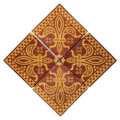 Set of 4 Godwin & Co 19th Century Encaustic Tiles
