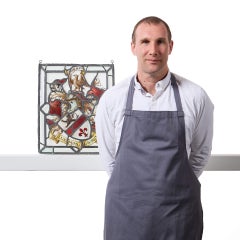 19th Century Heraldic Stained Glass Window ‘Lux Mihi Laurus’