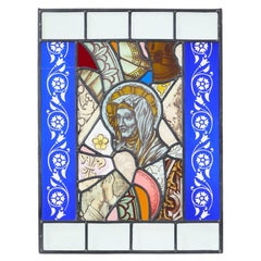 Vitrail d'église du XIXe siècle récupéré