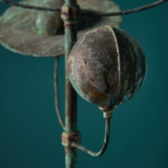Orrery-Planetarium-Skulptur aus Kupfer aus der Mitte des Jahrhunderts