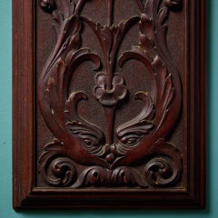 Pair of 19th Century English Mahogany Carved Panels